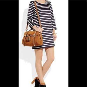 J-Crew Helena Striped Silk Mini Dress